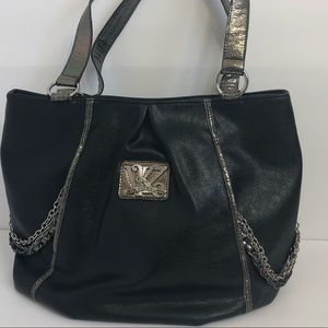 Kathy VanZeeland  black handbag large tote